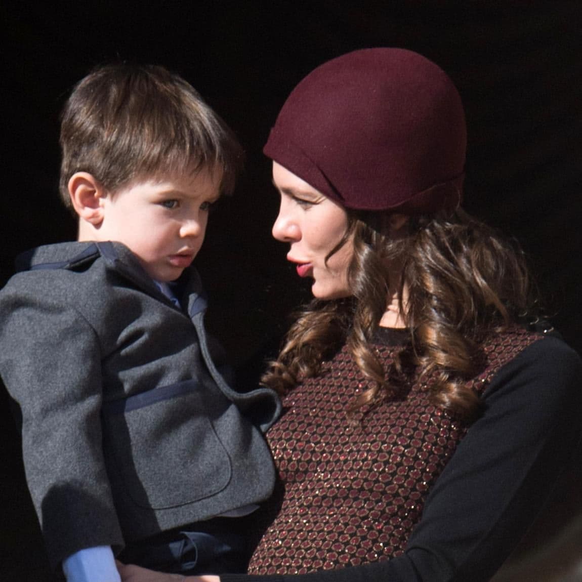 Charlotte (pictured with son Raphaël) is a mom of two