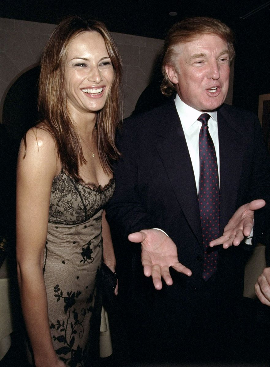 Donald Trump and friend Melania at the MetroGuide launch party at Daniels. 