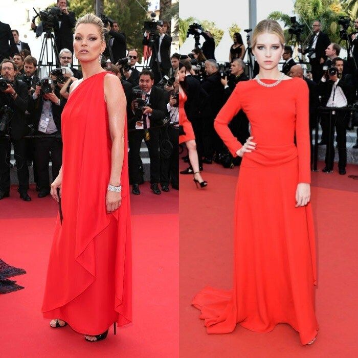 Twinning in red on the red carpet! Model Kate Moss and her younger half-sister Lottie hit the premiere of <i> Loving</i> during the Cannes Film Festival donning similar shade gowns.
<br>
Photos: Getty Images