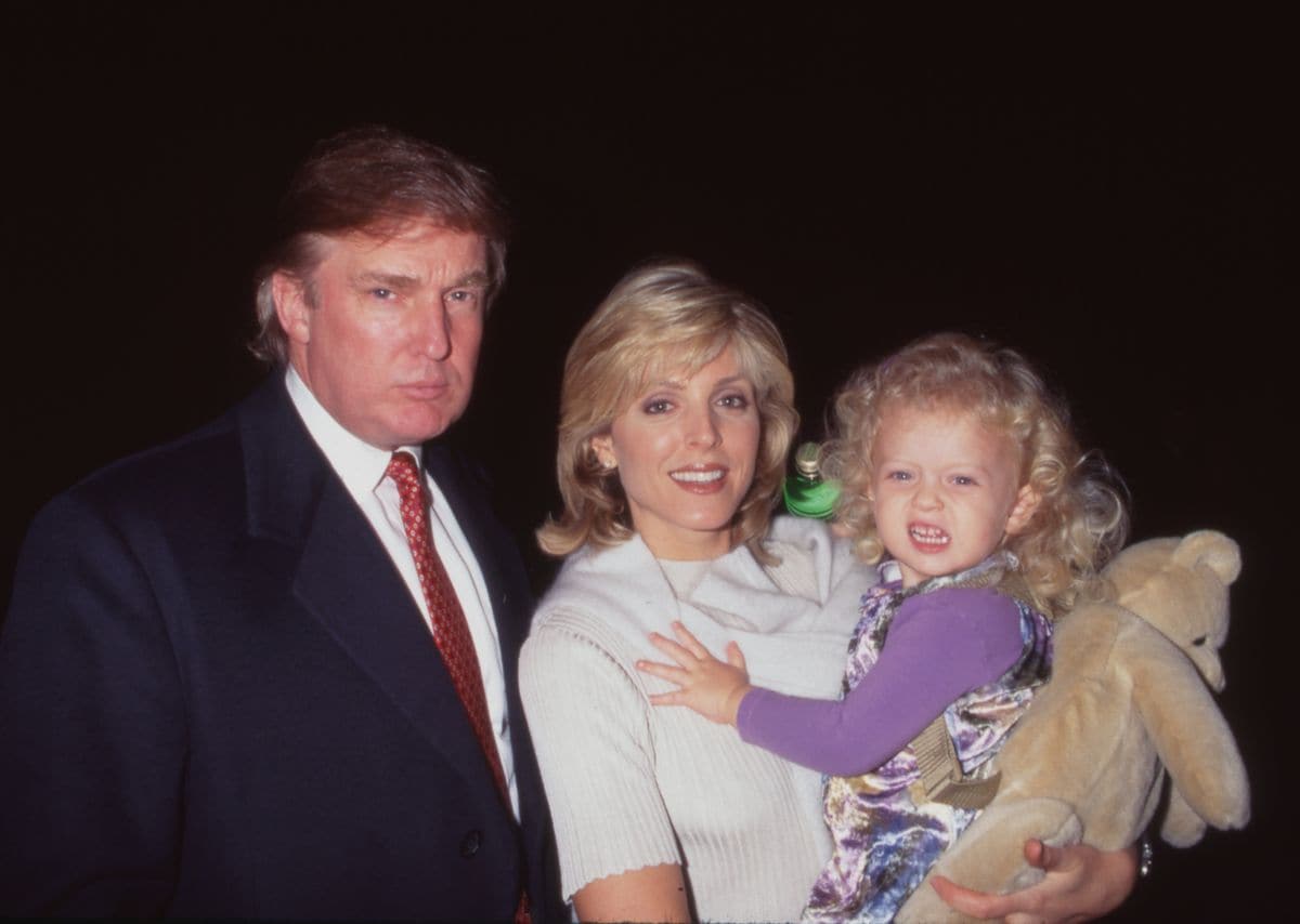 Donald, Marla and Tiffany Trump