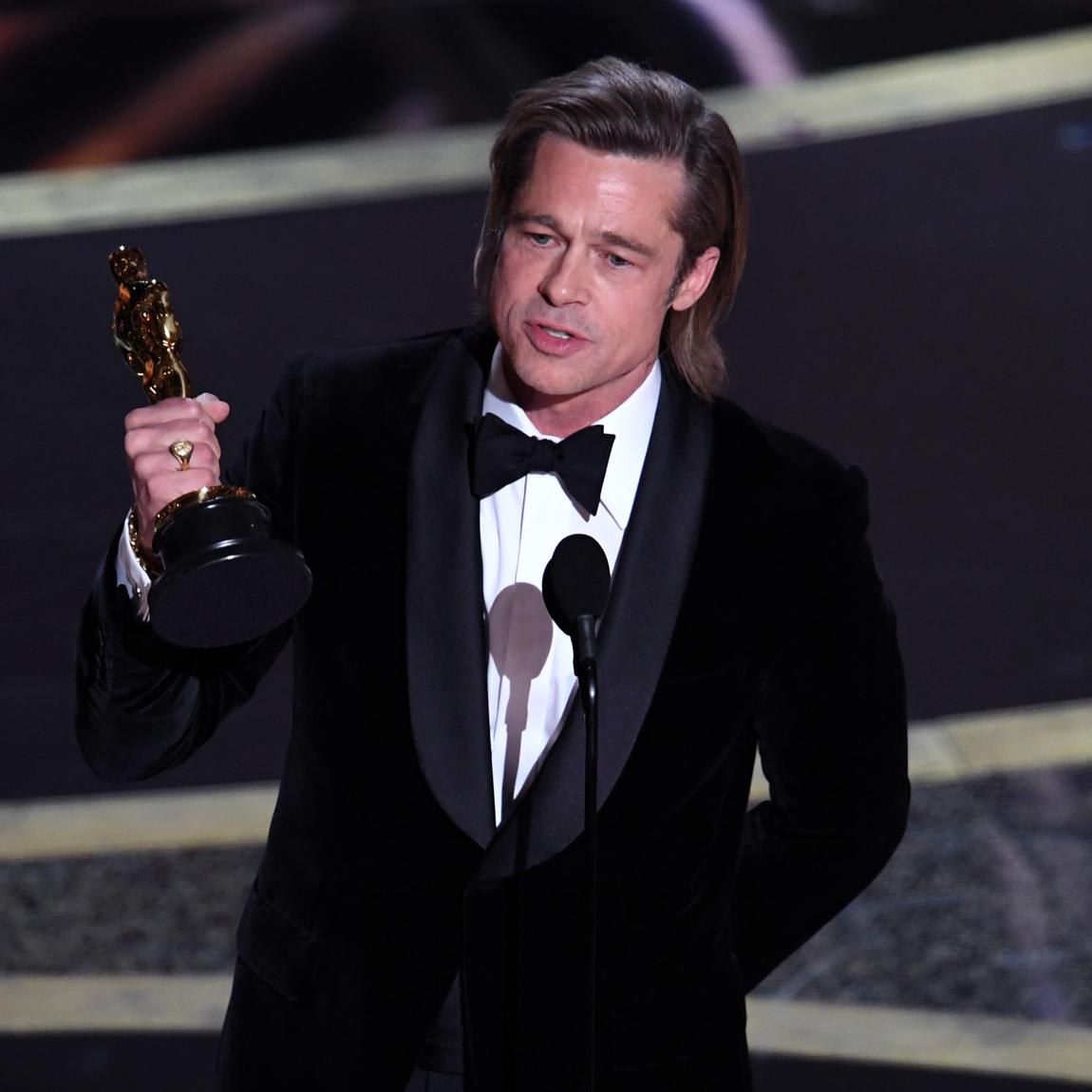 Brad Pitt on stage Oscars 2020