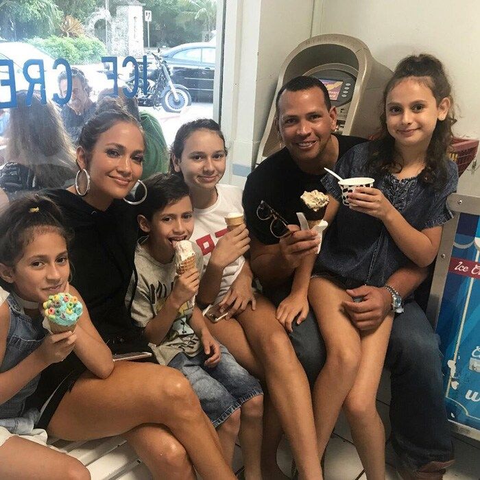 Jennifer Lopez, Alex Rodriguez and kids