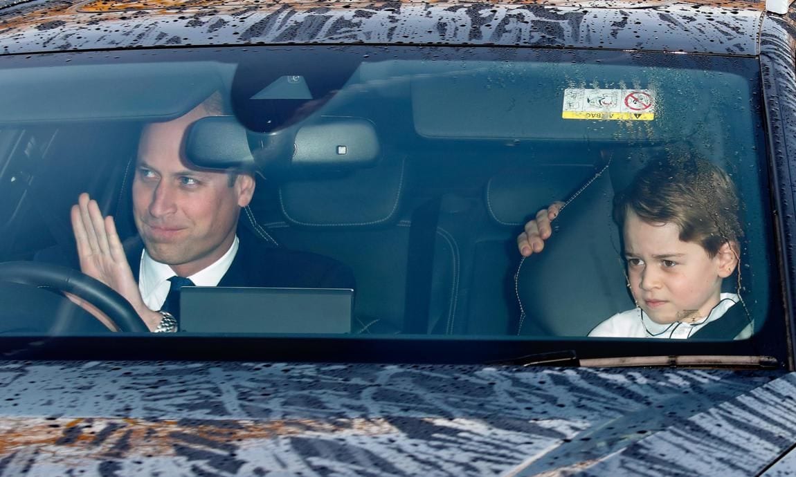 Prince William and Prince George attend Queen's Christmas lunch