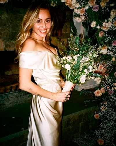 Miley Cyrus at her wedding