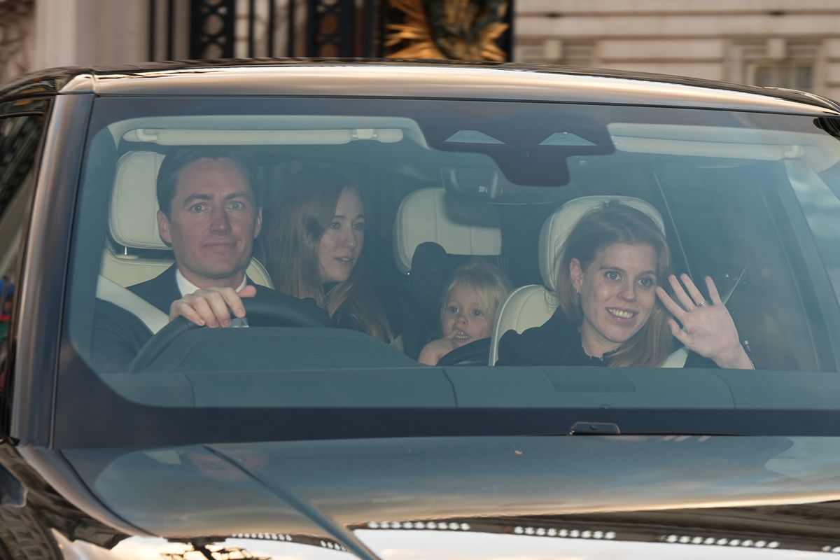 Edoardo Mapelli Mozzi and Princess Beatrice leave after attending King Charles III's Christmas lunch at Buckingham Palace, London. Picture date: Thursday December 19, 2024. (Photo by Aaron Chown/PA Images via Getty Images)