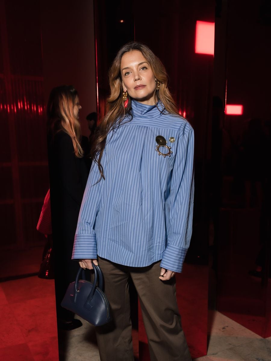 Katie Holmes attends the Patou Menswear Fall-Winter 2025/2026 show as part of Paris Fashion Week 