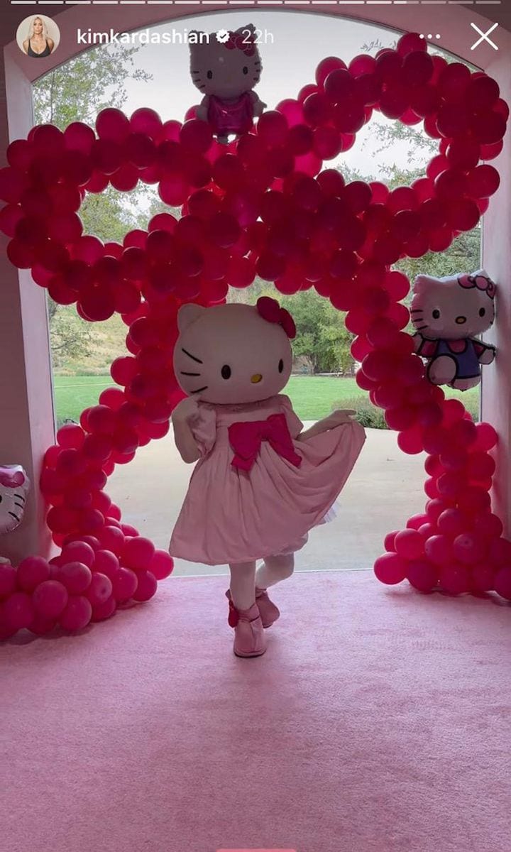 Kim Kardashian throws a jaw-dropping Hello Kitty birthday party for daughter Chicago West