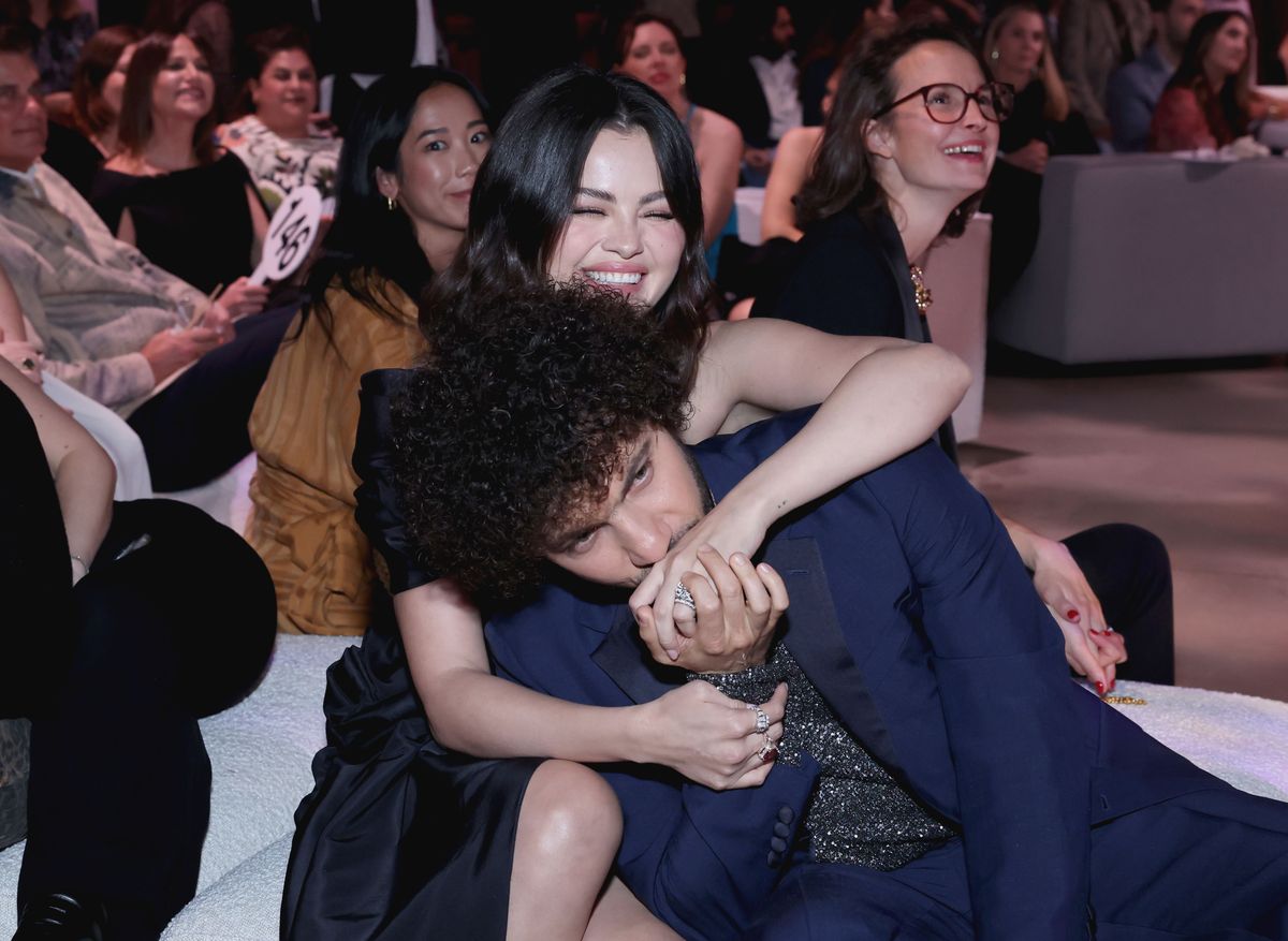  (L-R) Selena Gomez and Benny Blanco attend the Second Annual Rare Impact Fund Benefit Supporting Youth Mental Health, hosted by Selena Gomez, at Nya Studios on October 24, 2024 in Los Angeles, California. (Photo by Amy Sussman/Getty Images) 