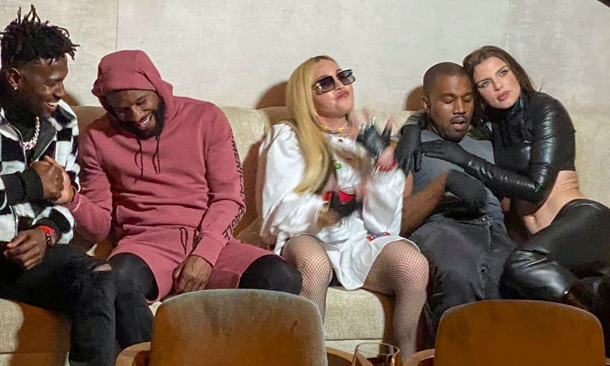 Madonna, Kanye West, Julia Fox, and Floyd Mayweather gather at a private party at Delilah