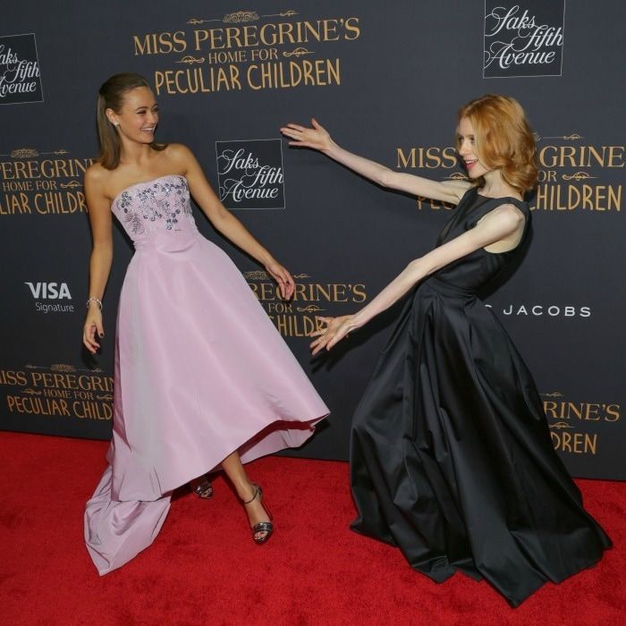 September 26: Show off your style! Ella Purnell and Lauren McCrostie put their gorgeous gowns on display during the <i>Miss Peregrine's Home for Peculiar Children</i> premiere in NYC.
Photo: Brent N. Clarke/FilmMagic