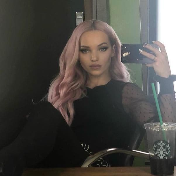 Dove Cameron with pink hair