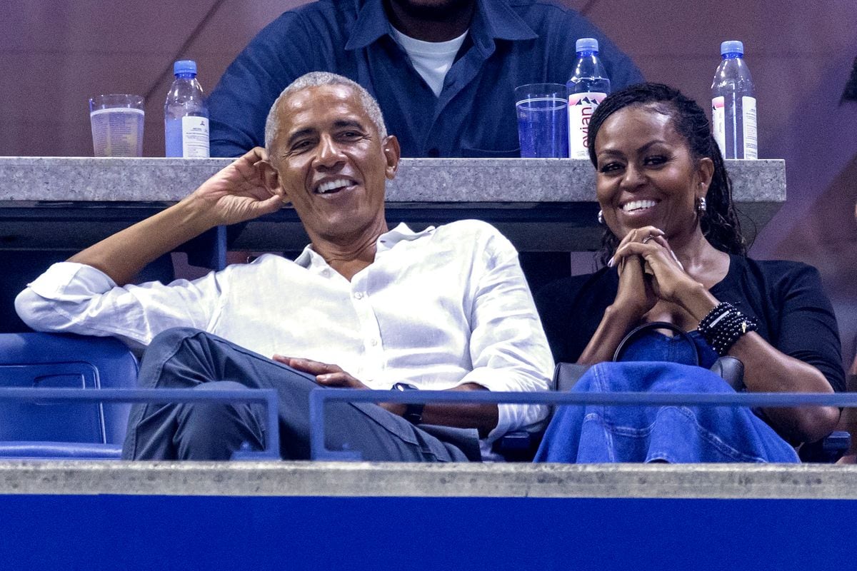 Barack Obama and his wife Michelle Obama attend the US Open 