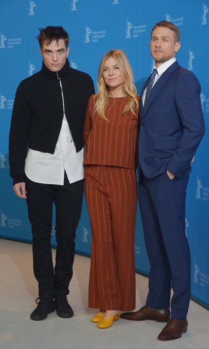 February 14: Sienna Miller found herself stylishly sandwiched between a Dior-wearing Robert Pattinson and Prada-clad Charlie Hunnam at <i>'The Lost City of Z</i> photo call during the 67th Berlinale International Film Festival Berlin.
Photo: Dominique Charriau/WireImage