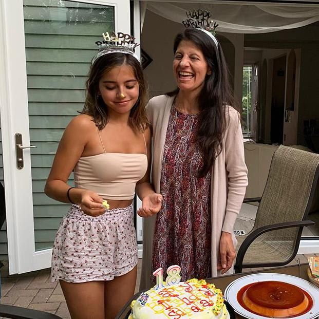 Isabela Moner and her mom on 18th birthday
