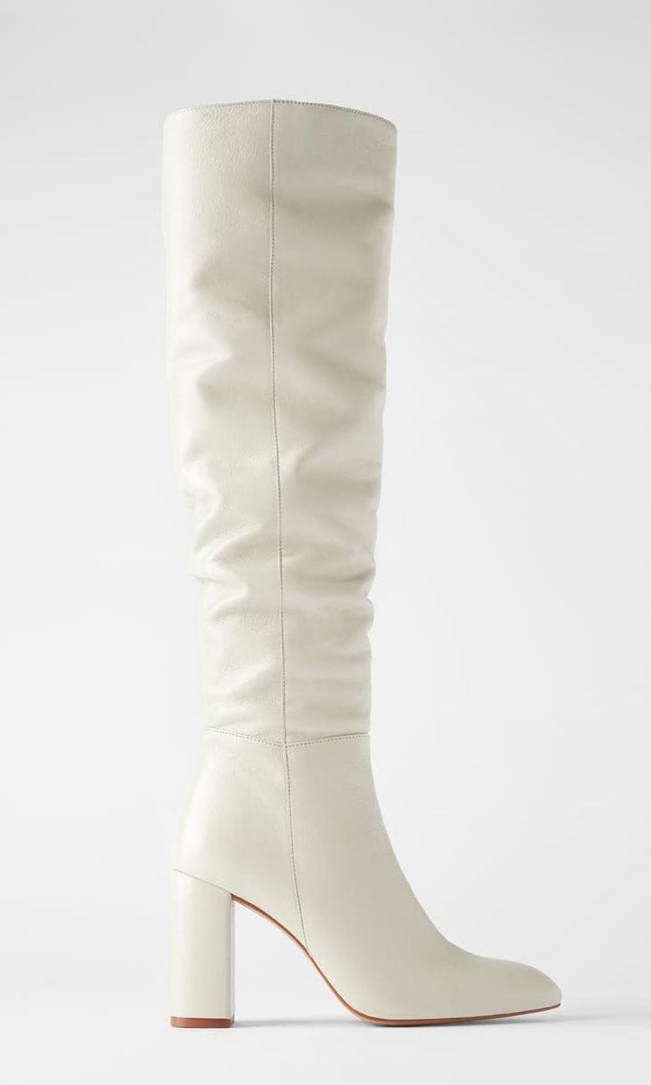 Botas blancas de Zara