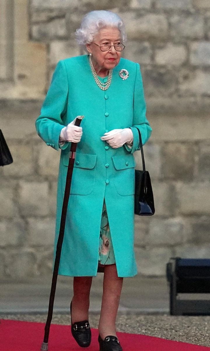 Her Majesty (pictured on June 2) seemed to sport longer hair during celebrations for her Platinum Jubilee