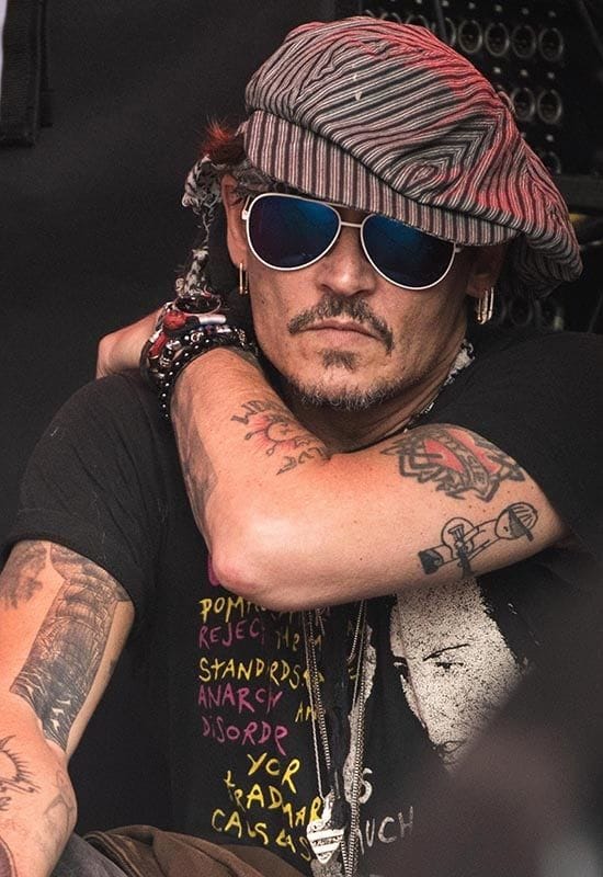 Johnny Depp and his tattoos