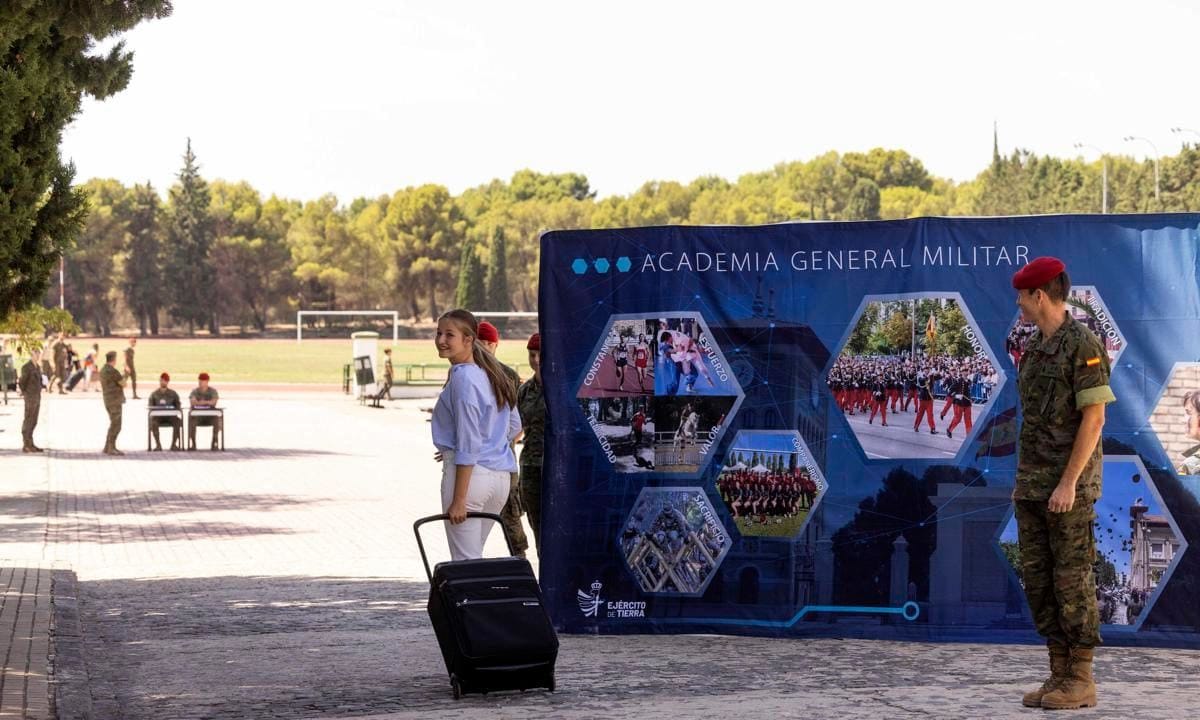 Princess Leonor of Spain arrived at the General Military Academy in Zaragoza on Aug. 17.