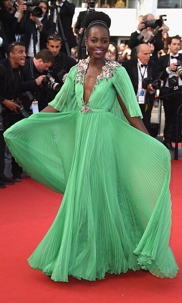 Lupita Nyong'o in Gucci at the Cannes Film Festival.
<br>
Photo: WireImage