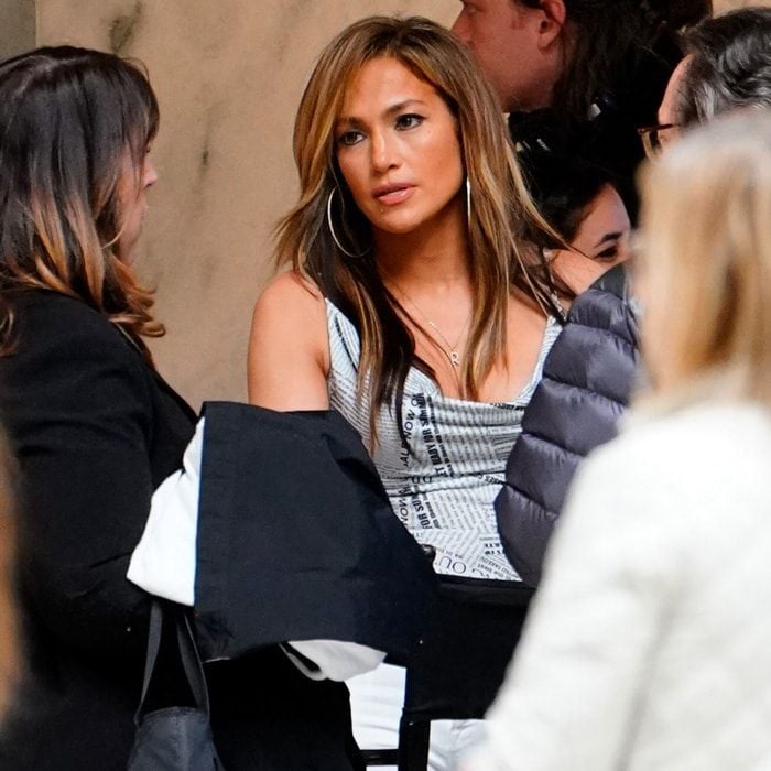 Jennifer Lopez on Hustlers set