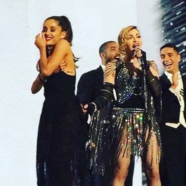 January 24: Arianna Grande joined Madonna on stage during the Miami stop of her "Rebel Heart" tour.
<br>
Photo: Instagram/@madonna