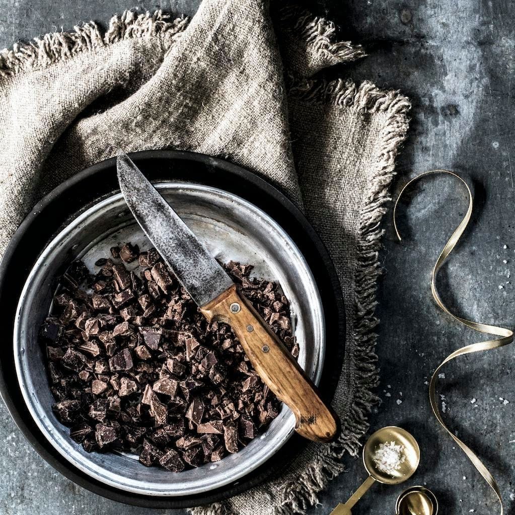 Chopped dark chocolate