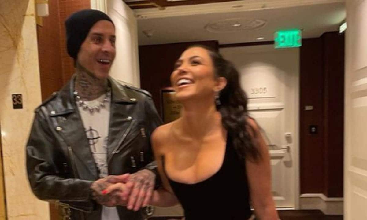 Kourtney Kardashian and Travis Barker in Vegas