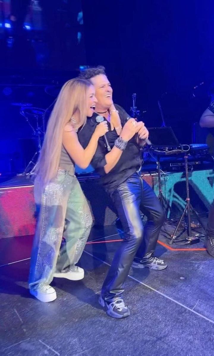 Shakira surprised Carlos Vives in October during his concert in Miami.