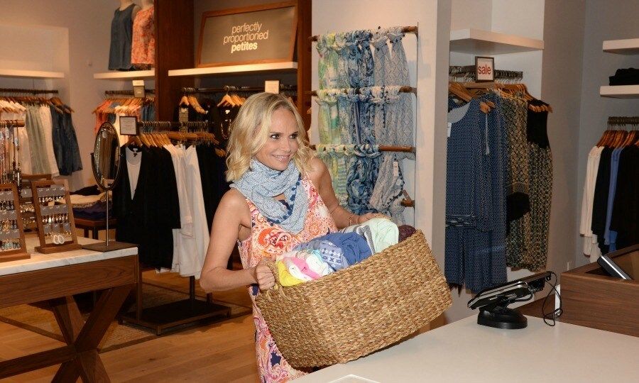 June 22: Kristin Chenoweth went clothes crazy while shopping in the petites collection at J.Jill in NYC.
<br>
Photo: Getty Images