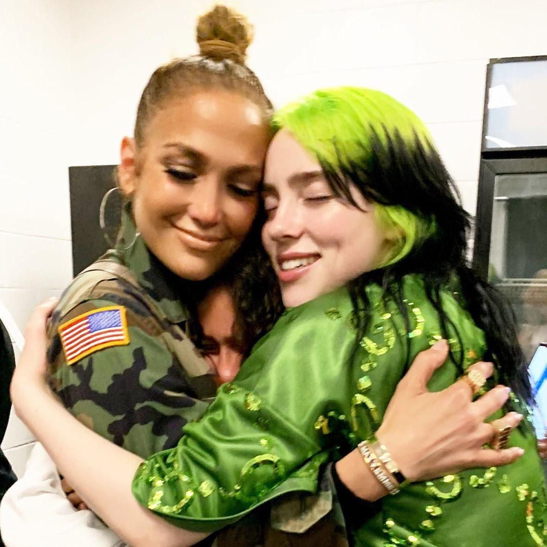 Jennifer Lopez, daughter Emme and Billie Eilish