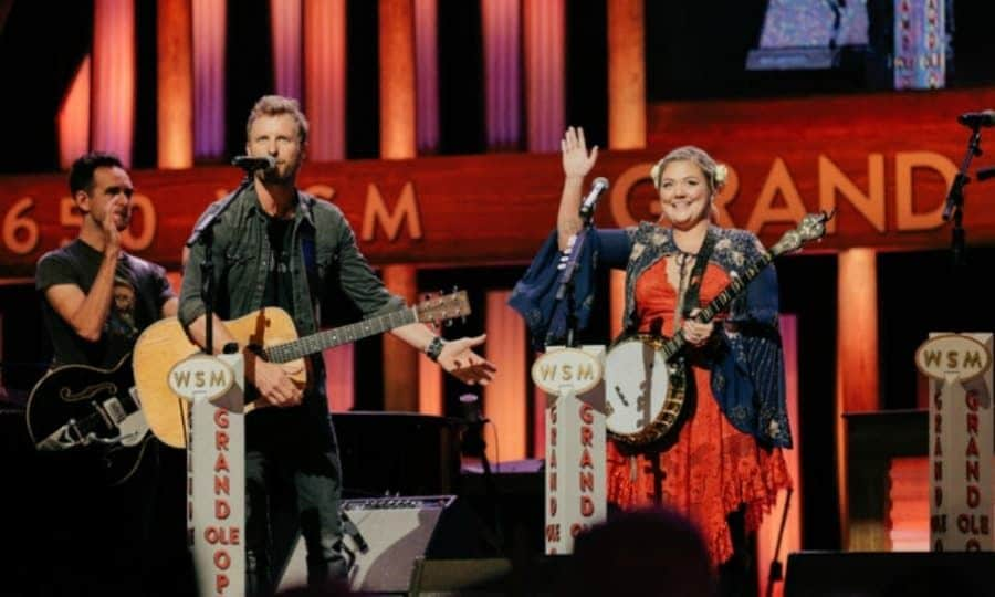 October 4: Dierks Bentley celebrated his 15th number one single <i>Different For Girls</i> with special friend and collaborator Elle King at the Grand Ole Opry in Nashville.
Photo: Zach Belcher