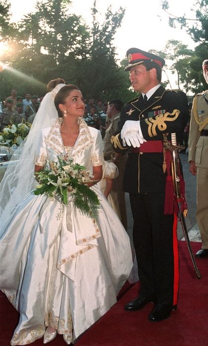 Queen Rania and King Abdullah wedding in 1993