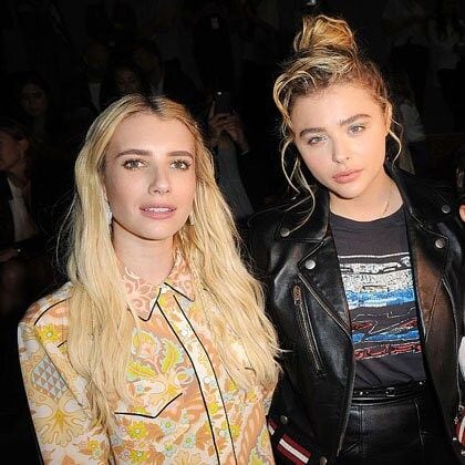 Emma Roberts and Chloe Grace Moretz made a stylish duo at the Coach 1941 women's fashion show.
Photo: Chance Yeh/Getty Images for Coach