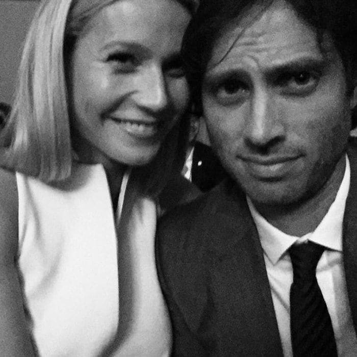 <a href="https://us.hellomagazine.com/tags/1/Gwyneth-Paltrow" target="_blank" style="font-weight: bold;">Gwyneth Paltrow</a> and <b>Brad Falchuk</b>
<br>
The <i>Glee</i> producer announced his relationship with the Oscar-winning actress by posting a sweet black-and-white photo captioned, "My date and I #screamqueens."
</br><br>
Photo: Instagram/@bradfalchuk