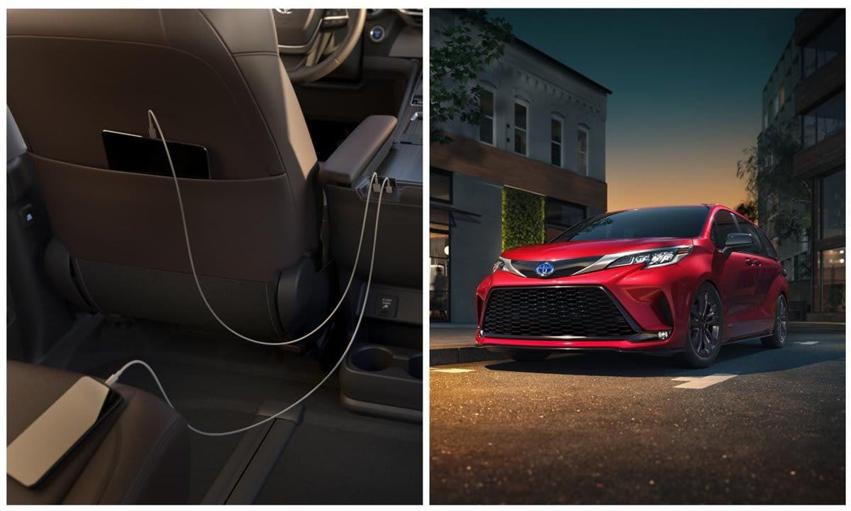 The 2021 Toyota Sienna also delivers with multiple charging ports and a class leading EPA estimated 36 MPG.