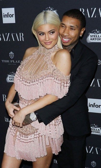 Kylie Jenner, in Balmain, and Tyga couldn't keep their hands off each other at the Infor, Laura Mercier and Stella Artois sponsored Harper's BAZAAR Icons party.
Photo: Gilbert Carrasquillo/Getty Images