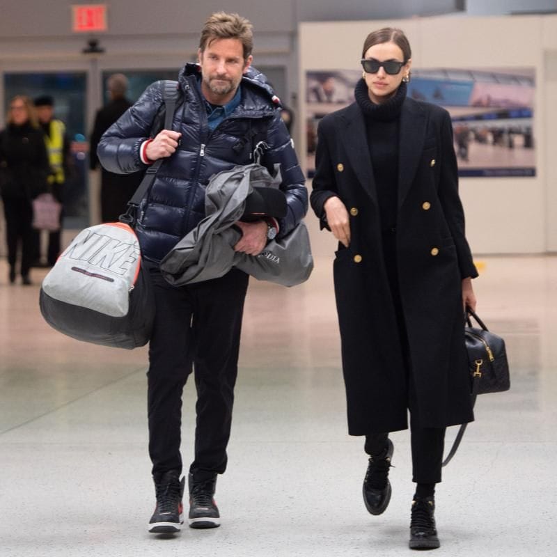 Irina Shayk and Bradley Cooper a the airport