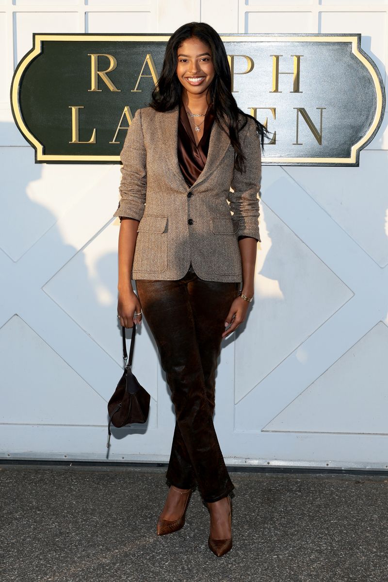 Natalia Bryant attends the Ralph Lauren fashion show during New York Fashion Week September 2024 at Khalily Stables on September 05, 2024 in Bridgehampton, New York. (Photo by Dimitrios Kambouris/Getty Images)