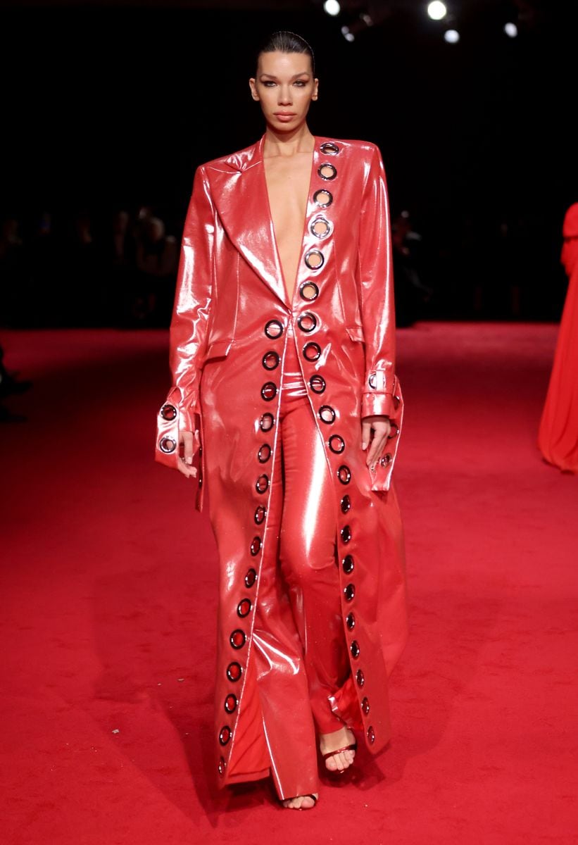 A model walks the runway wearing Christian Siriano Fall/Winter 2025 at Chelsea Industrial on February 06, 2025 in New York City