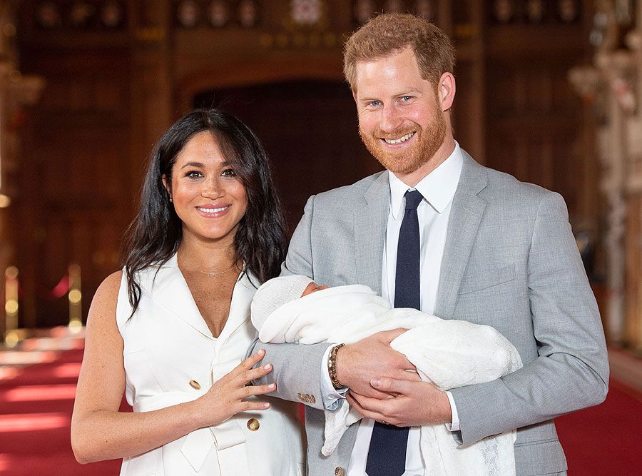 Meghan Markle and Prince Harry with baby Sussex