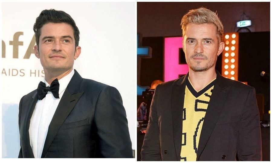 <b>Orlando Bloom</b> tried out light-hued locks, right, in November 2016.
Photo: Getty Images