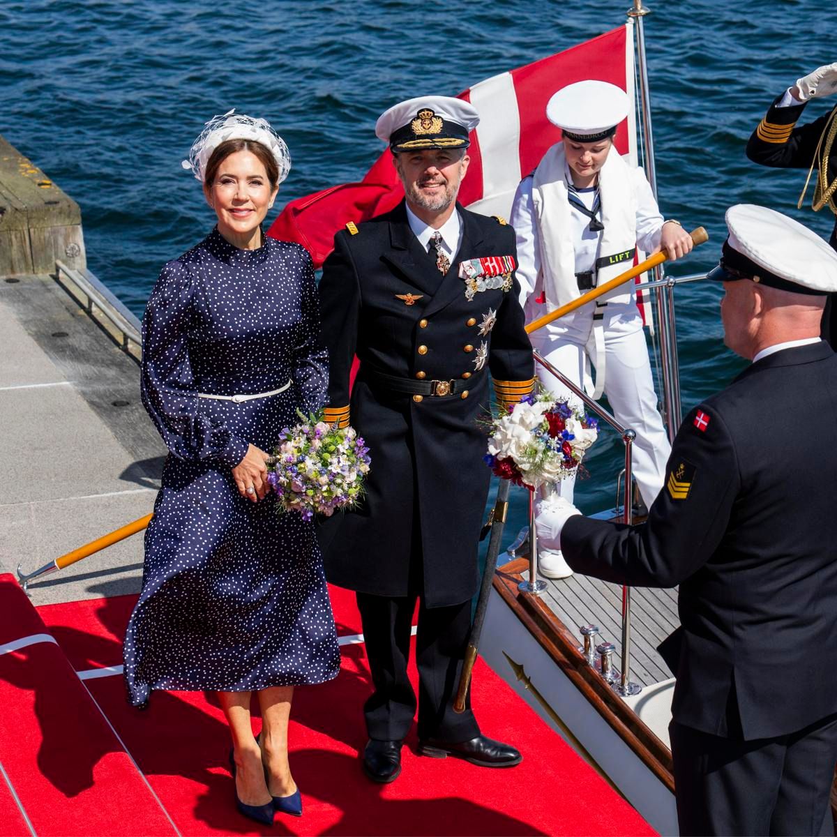 The King and Queen boarded the Royal Yacht Dannebrog on May 2