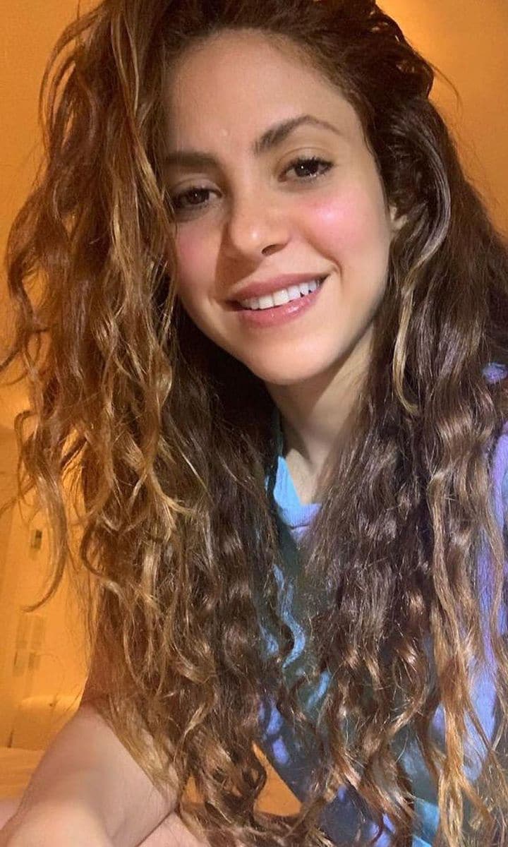 Shakira in a virtual meeting