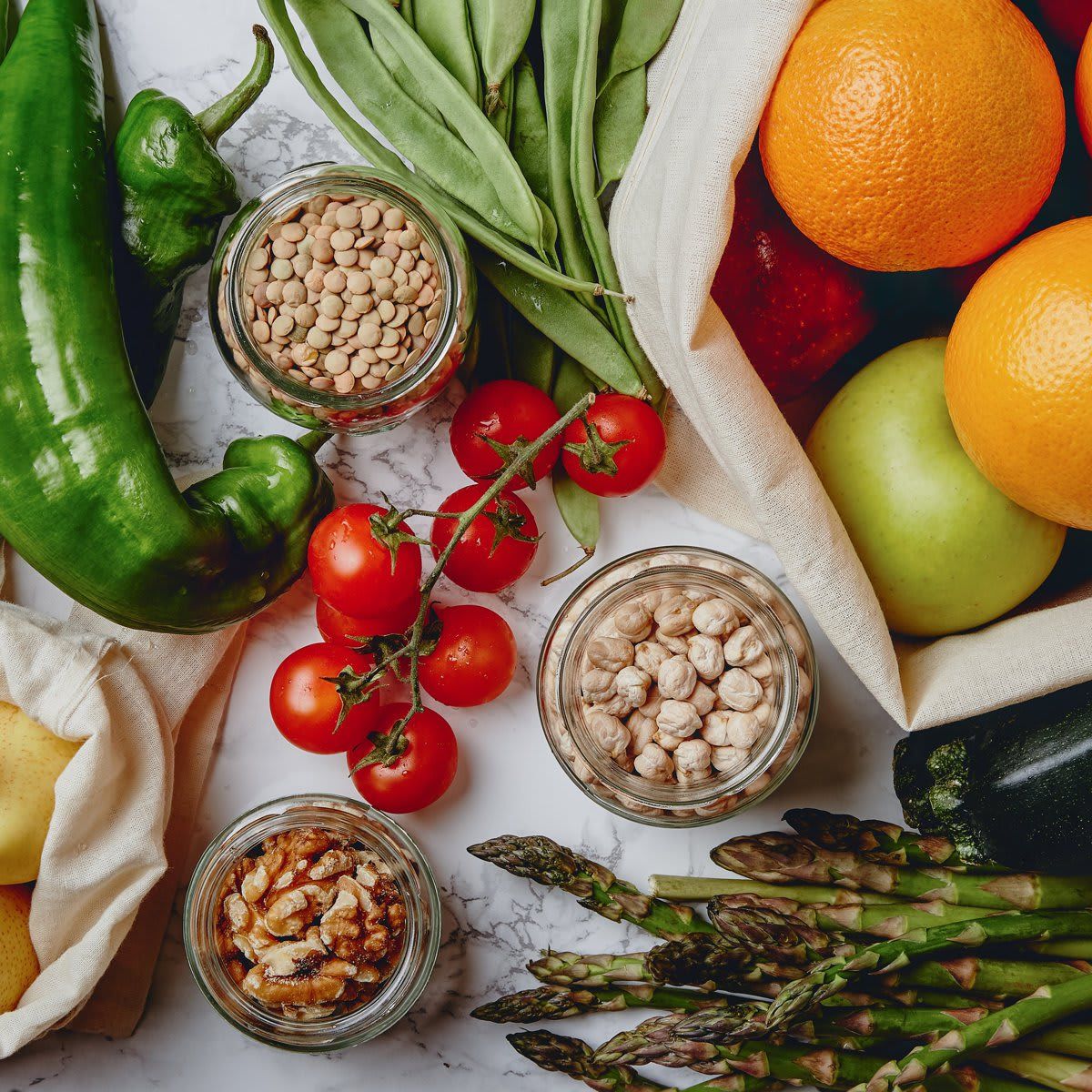 Zero waste, plastic free grocery shopping