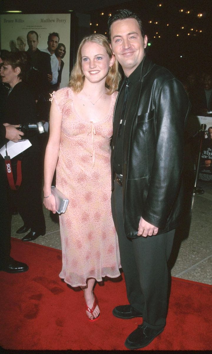 Matthew Perry and his sister Emily during The Whole Nine Yards