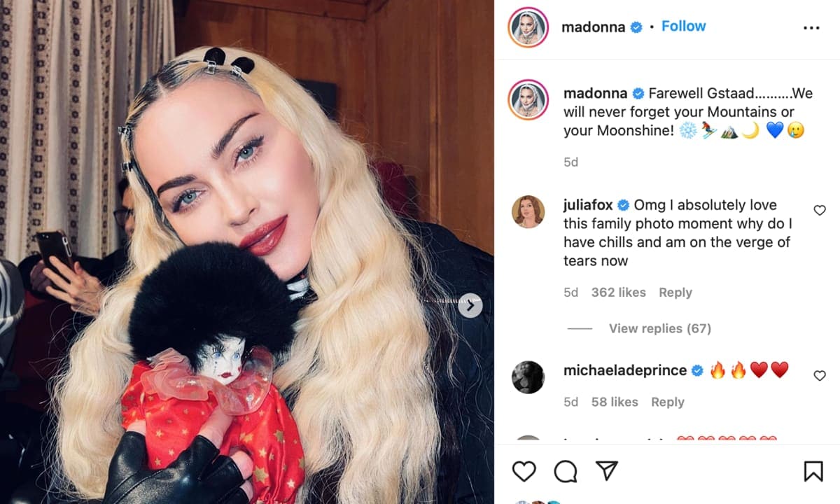 Kanye West’s girlfriend Julia Fox shows love to Madonna and her big family