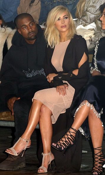 The pair shared their love of fashion perched front row at the Lanvin show as part of Paris Fashion Week Womenswear Fall/Winter 2015 on March 5. Kim showed off her new blonde bob while Kanye kept it casual in a sweatshirt.
<br>Photo: Getty Images