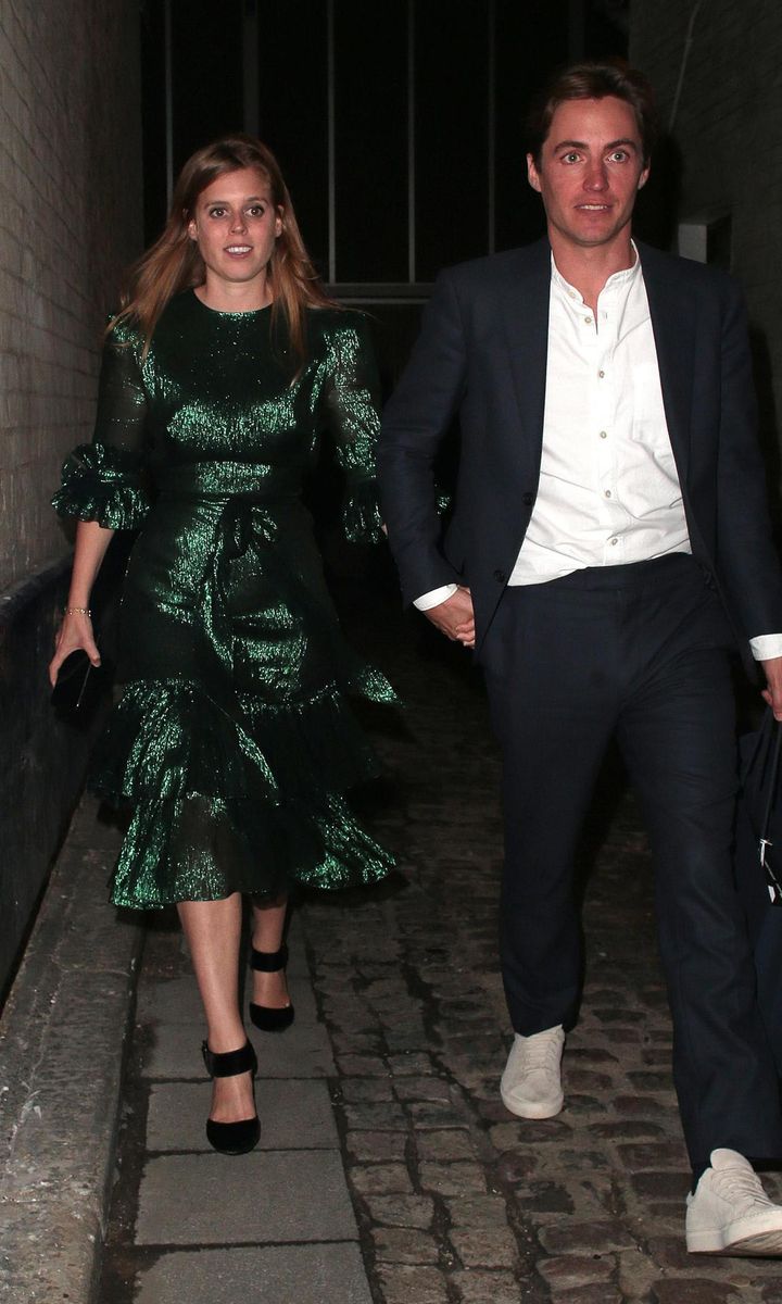 Princess Beatrice in a green dress