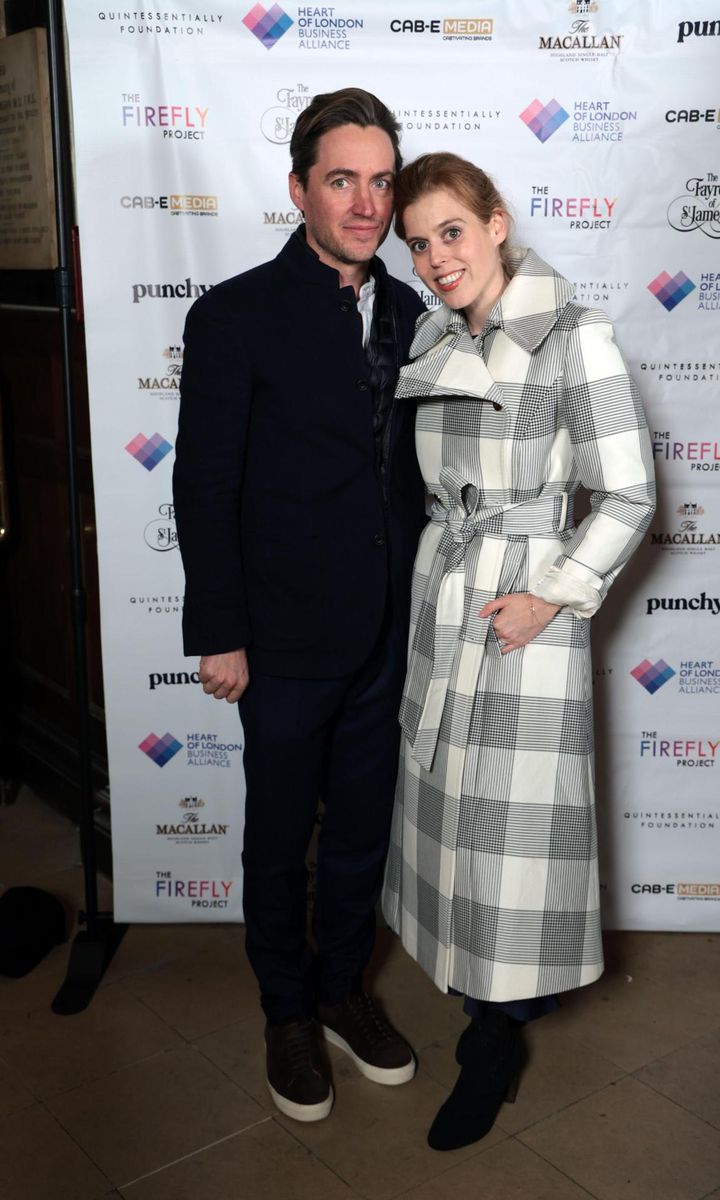 Princess Beatrice and Edoardo Mapelli Mozzi attended the Fayre of St. James’s on Nov. 28 in London 