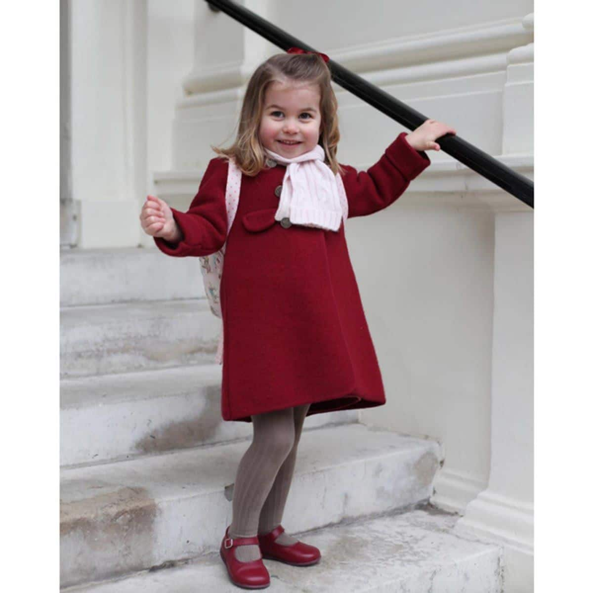 Charlotte adorably posed for photos at Kensington Palace before leaving for her first day at Willcocks Nursery School. A spokesperson for Kensington Palace had said that William and Kate felt that the school "was ideal as a first step for Princess Charlotte's early education and they were impressed by the team that work there."